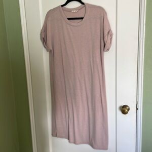 Dusty pink tshirt dress never worn size large